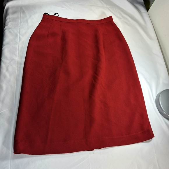 Vintage Donna Morgan Red Skirt Suit Set Business Career Casual Size 10 - Picture 15 of 16